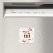 Niedliche Pinguin Liebe Herz Magnet 2 (In Situ (Geschirrspüler))