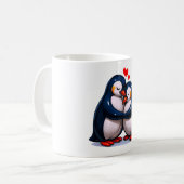 Niedliche Pinguin-Liebe Kaffeetasse (Vorderseite Links)
