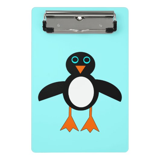Niedliche Pinguin Mini-Zwischenablage Mini Klemmbrett (Vorderseite)