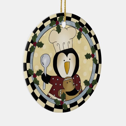 Niedliche Pinguin-Ornament Keramik Ornament (Rechts)