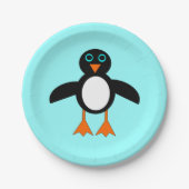 Niedliche Pinguin Paper Party Teller (Vorderseite)