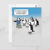 Niedliche Pinguin-Party-Postkarte Postkarte (Vorne/Hinten)