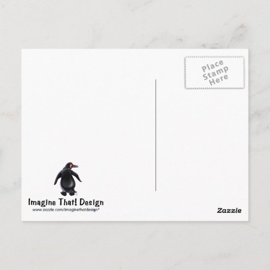 Niedliche Pinguin Postkarte (Rückseite)
