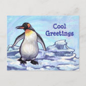 Niedliche Pinguin Postkarte (Vorderseite)