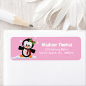 Niedliche Pinguin-Rücksendeadresse (Insitu)