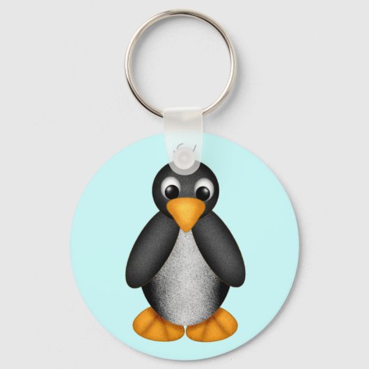 Niedliche Pinguin-Schlüsselkette - Individuell Schlüsselanhänger (Vorderseite)