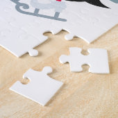 Niedliche Pinguin-Schneeszene - Frohe Weihnachtski Puzzle (Seite)