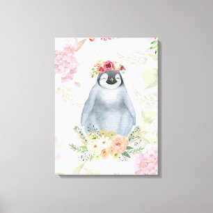 Niedliche Pinguin-Tochter Geburtstagsgeschenk, Lie Leinwanddruck