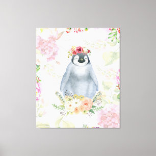 Niedliche Pinguin-Tochter Geburtstagsgeschenk, Lie Leinwanddruck
