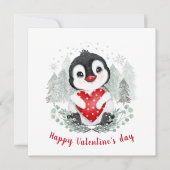 Niedliche Pinguin Valentine Tageskarte Karte (Vorderseite)
