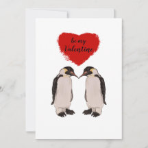 Niedliche Pinguin Valentines
