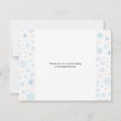 Niedliche Pinguin Winter Babydusche Danke Karte (Rückseite)