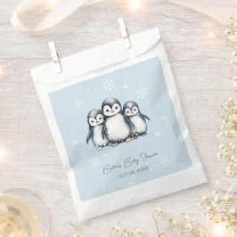 Niedliche Pinguin Winter Babydusche Geschenktütchen