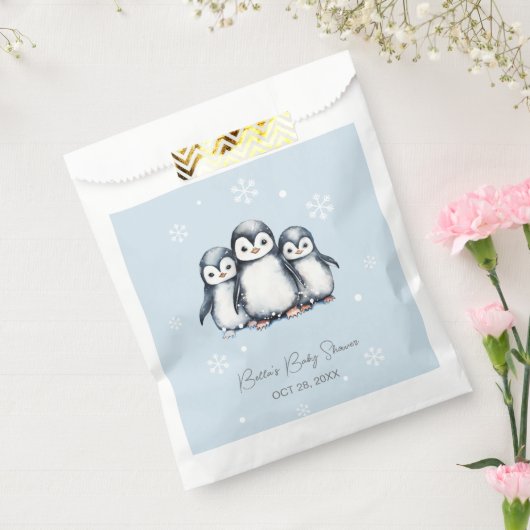 Niedliche Pinguin Winter Babydusche Geschenktütchen (Versiegelt)