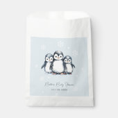 Niedliche Pinguin Winter Babydusche Geschenktütchen (Vorderseite)