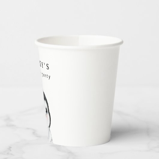 Niedliche Pinguin Winter Babydusche Pappbecher (Links)