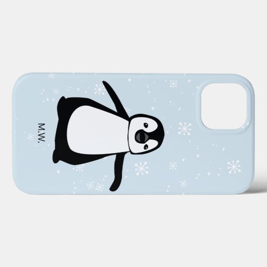 Niedliche Pinguin Winterschneebild Case-Mate iPhone Hülle (Rückseite (Horizontal))
