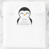 niedliche Pinguinbücher für BUCHZEICHEN Runder Aufkleber (Tasche)