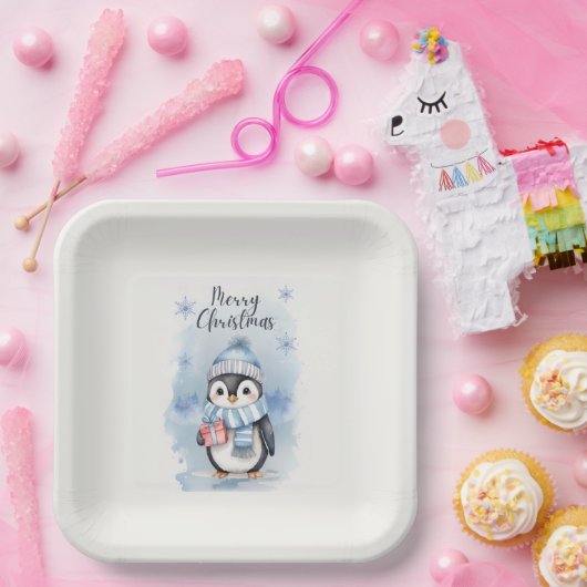 Niedliche Pinguine 2 Pappteller (Party)