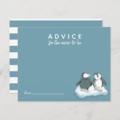 Niedliche Pinguine Blue Advice zur MOMY Card (Vorne/Hinten)