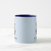 Niedliche Pinguine Blue Custom Bilingual Spanish T Tasse (Zentrum)