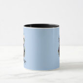 Niedliche Pinguine Blue Individuelle Name & Initia Tasse (Zentrum)