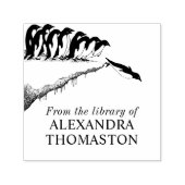 Niedliche Pinguine Cliff Diving Library Name Permastempel (Design)