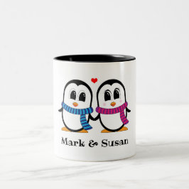 Niedliche Pinguine Couple Tasse