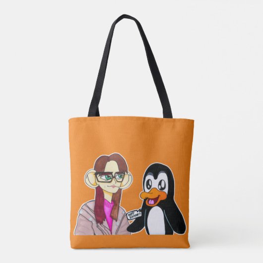 Niedliche Pinguine Einkaufstasche Tasche (Rückseite)