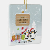 Niedliche Pinguine Familie von 3 Weihnachtsschmuck (Rechts)