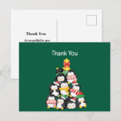 niedliche Pinguine Feiertagspostkarte (Vorne/Hinten)