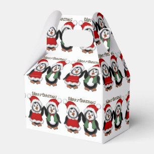Niedliche Pinguine Frohe Weihnachtsgeschenk Box Geschenkschachtel