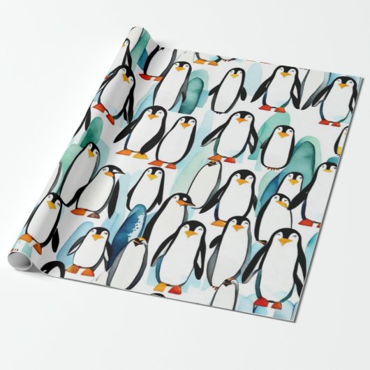 Niedliche Pinguine Geschenkideen Packpapier (Ungerollt)