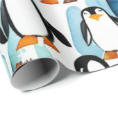 Niedliche Pinguine Geschenkideen Packpapier (Rolleneckpunkt)