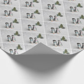 Niedliche Pinguine Geschenkpapier (Ecke)