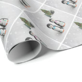 Niedliche Pinguine Geschenkpapier (Rolleneckpunkt)
