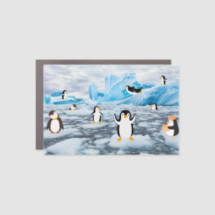 niedliche Pinguine im Antarktis Auto Magnet