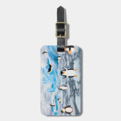 niedliche Pinguine im Antarktis Gepäckanhänger (Vorderseite vertikal)