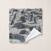 Niedliche Pinguine im Beach-Bath-Badetuch-Set Badhandtuch Set (Waschlappen)