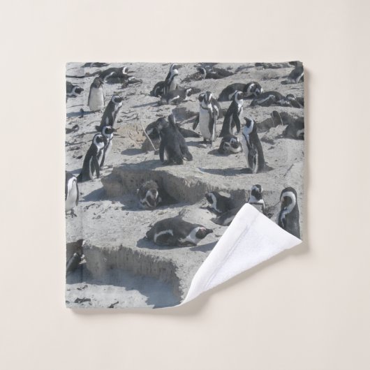 Niedliche Pinguine im Beach-Bath-Badetuch-Set Badhandtuch Set (Waschlappen)