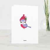 Niedliche Pinguine im Schneewald Frohe Weihnachten (Rückseite)