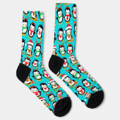 Niedliche Pinguine im sinkenden Winterwunder im Sc Socken (Rechts)