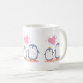 niedliche Pinguine in der Liebe Kaffeetasse (VorderseiteRechts)