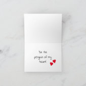 Niedliche Pinguine in der Liebe - Karte (Innenseite)