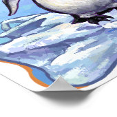 Niedliche Pinguine in meinem Zimmer Personalisiert Poster (Ecke)