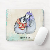Niedliche Pinguine in Winterskarven und Hats nach Mousepad (Mit Mouse)