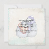 Niedliche Pinguine in Winterskarven und Weihnachte Einladung (Rückseite)