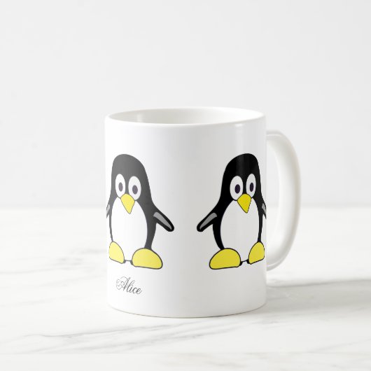 Niedliche Pinguine Kaffeetasse (VorderseiteRechts)