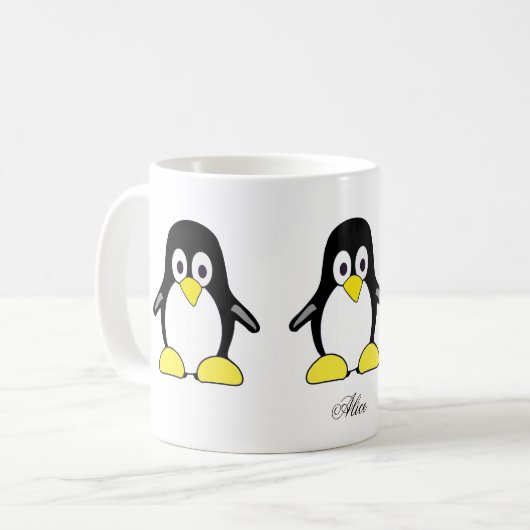 Niedliche Pinguine Kaffeetasse (Vorderseite Links)