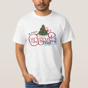 Niedliche Pinguine & Kawaii Snowman Winter Wonderl T-Shirt